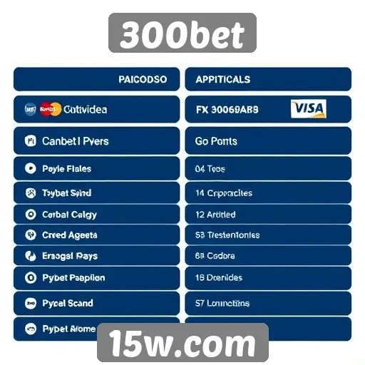 Exploração dos métodos de pagamento disponíveis na 300bet